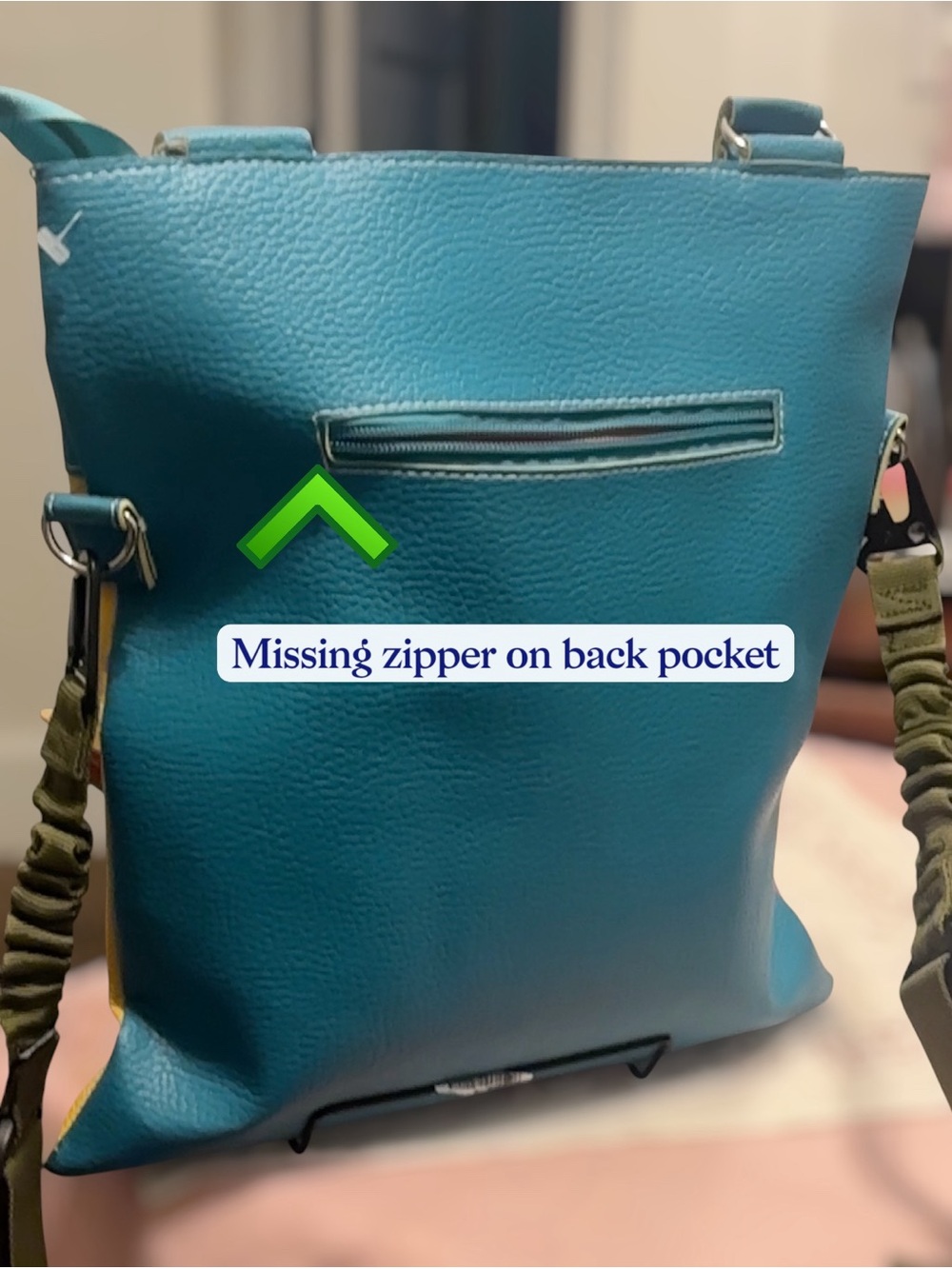 Color Block Multi-Color Tote Bag - Picture 6 of 9